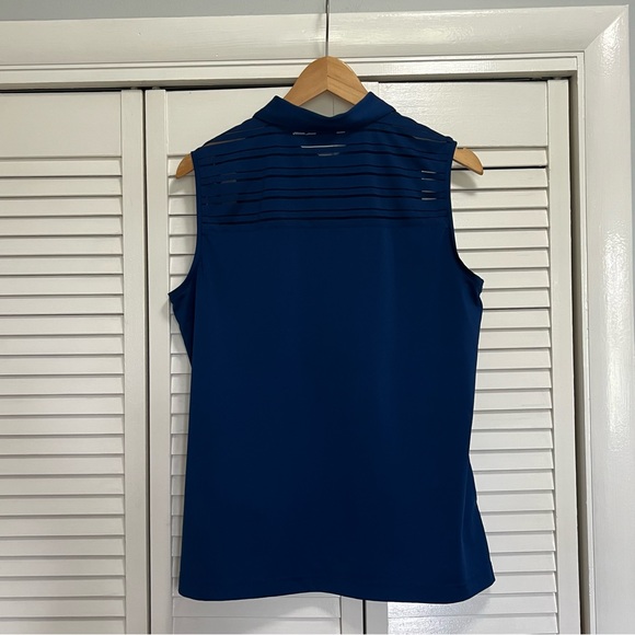Lady Hagen Sleeveless Navy Golf Polo Large - Picture 5 of 9